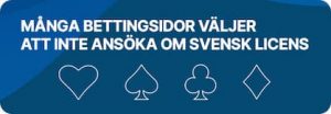 Etablerade bettingsidor som inte har licens i Sverige